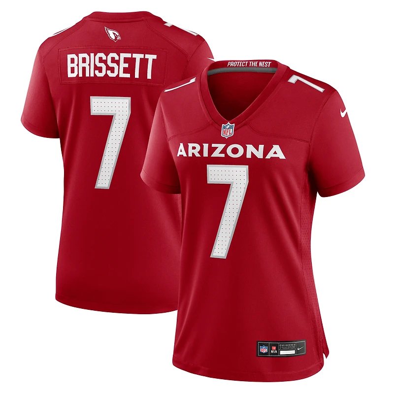 Maillot de match Nike Jacoby Brissett Cardinal pour femme, équipe des Cardinals l'Arizona
