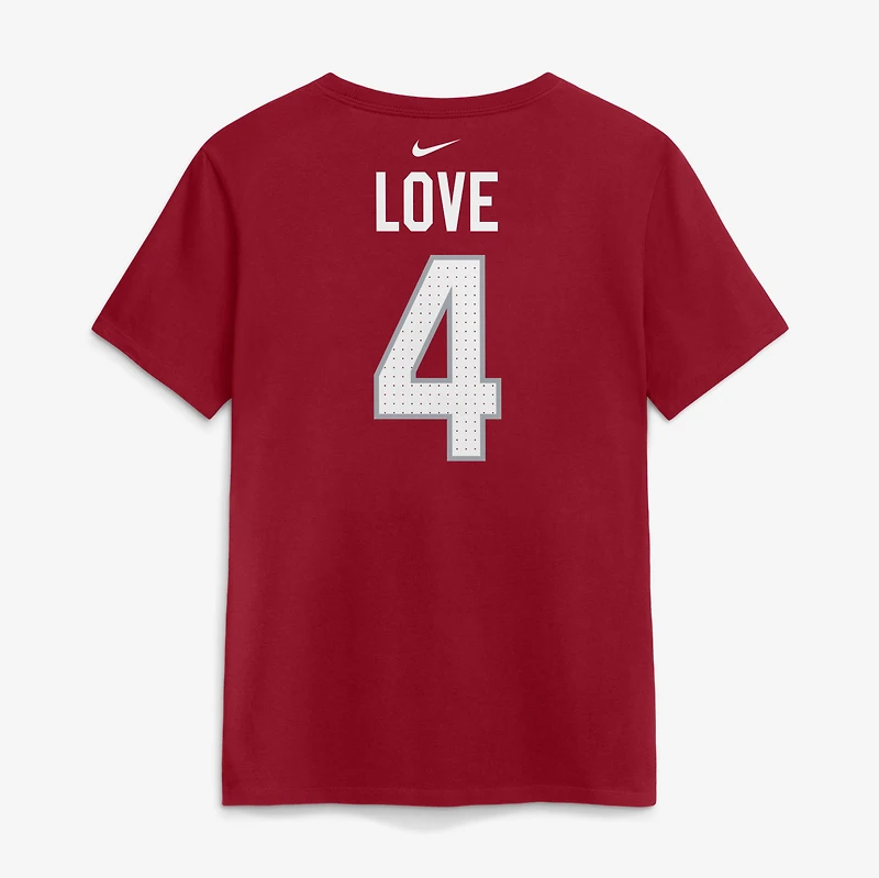 Women's Nike Jeremiyah Love Cardinal Arizona Cardinals Name & Number T-Shirt