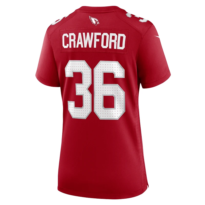 Women's Nike Kitan Crawford  Cardinal Arizona Cardinals Team Game Jersey