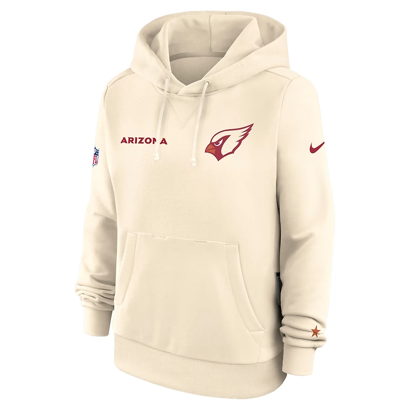 Sweat à capuche Nike Natural Arizona Cardinals 2025 Rivalries Collection Standard Issue Sideline Dri-FIT pour femme