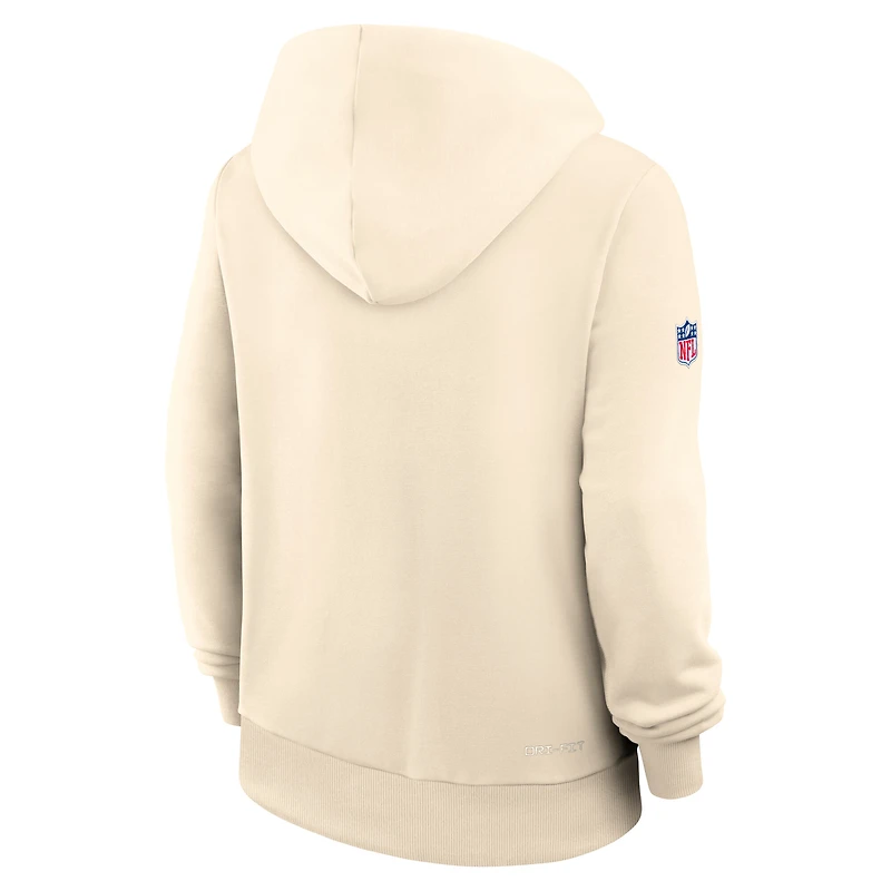 Sweat à capuche Nike Natural Arizona Cardinals 2025 Rivalries Collection Standard Issue Sideline Dri-FIT pour femme