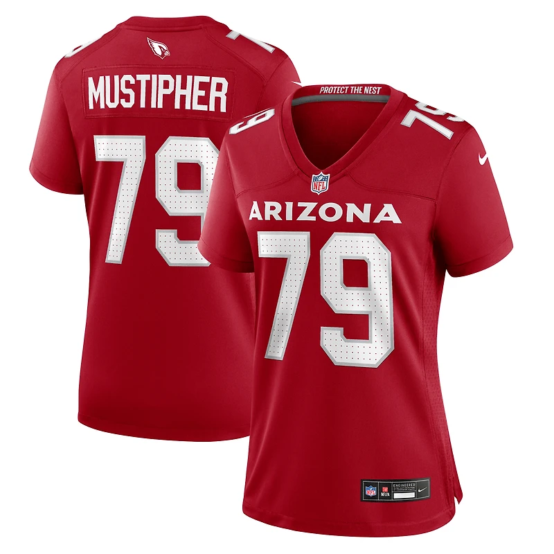 Maillot de match Nike PJ Mustipher Cardinal des Arizona Cardinals pour femme