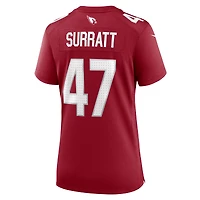 Maillot de match Nike Sage Surratt Cardinal Arizona Cardinals pour femme