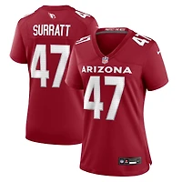 Maillot de match Nike Sage Surratt Cardinal Arizona Cardinals pour femme