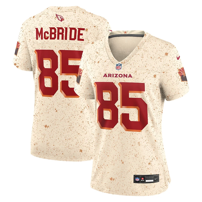 Maillot de match Nike Trey McBride pour femme, collection naturelle des Arizona Cardinals 2025 Rivalries