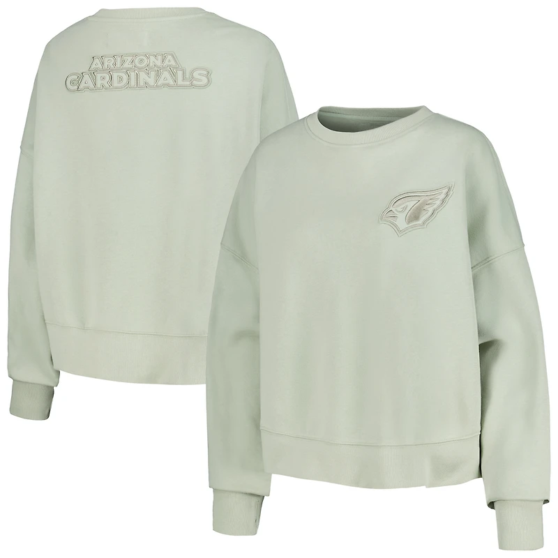 Sweat-shirt oversize court neutre Pro Standard vert clair pour femme des Cardinals de l'Arizona
