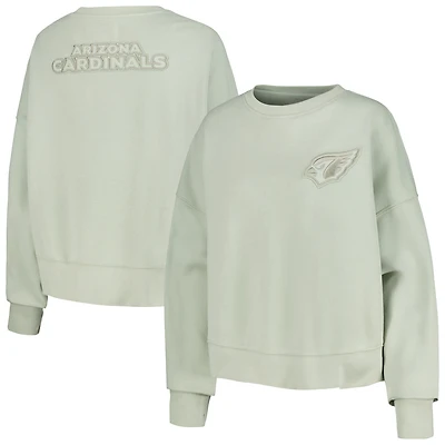 Sweat-shirt oversize court neutre Pro Standard vert clair pour femme des Cardinals de l'Arizona