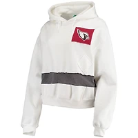 Vêtements Refried pour femmes Blanc Arizona Cardinals Crop durable Dolman Sweat à capuche