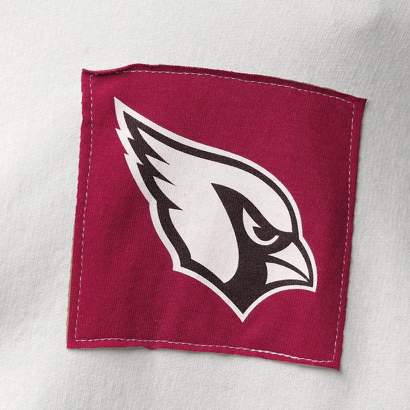 Vêtements Refried pour femmes Blanc Arizona Cardinals Crop durable Dolman Sweat à capuche