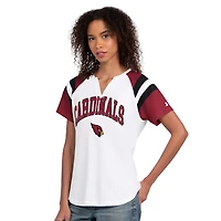 Women's Starter  White Arizona Cardinals Game On Notch Neck T-Shirt