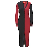 Women's STAUD Black/Cardinal Arizona Cardinals Shoko Knit Button-Up Sweater Dress