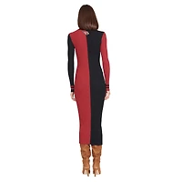 Robe pull boutonnée en tricot Shoko STAUD noir/Cardinal Arizona Cardinals pour femmes