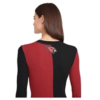 Women's STAUD Black/Cardinal Arizona Cardinals Shoko Knit Button-Up Sweater Dress