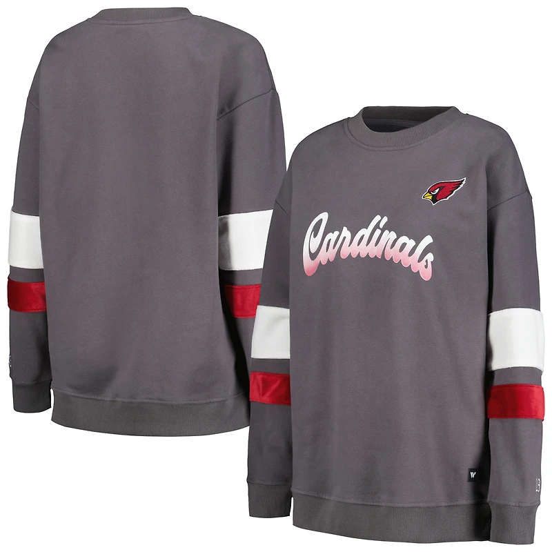 V118087 AZCARD CHARCOAL 23 WOMEN'S CREW NECK FLEECE SWTLADCRW