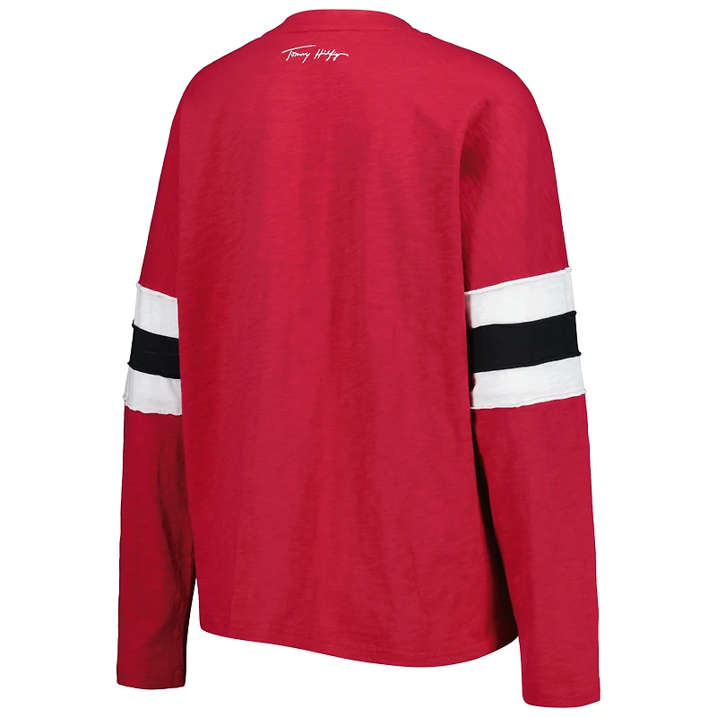 Tommy Hilfiger Cardinal Arizona Cardinals Justine T-shirt à manches longues pour femme