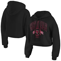 WEAR by Erin Andrews Sweat à capuche court en polaire noir des Cardinals de l'Arizona pour femmes