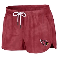 Women's WEAR by Erin Andrews Cardinal Arizona Cardinals Tie-Dye Cropped Pullover Sweatshirt & Shorts Lounge Set