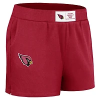 Ensemble de détente pour femme WEAR by Erin Andrews Cardinal Arizona Cardinals avec t-shirt à manches longues et short en tricot gaufré