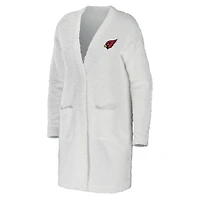 Women's WEAR by Erin Andrews Cream Arizona Cardinals Cozy Lounge Cardigan Sweater