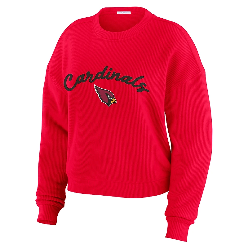 Women's WEAR by Erin Andrews  Cream Arizona Cardinals Knitted Tri-Blend Long Sleeve T-Shirt & Pants Lounge Set