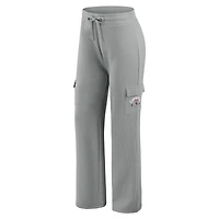 Women's WEAR by Erin Andrews Gray Arizona Cardinals Waffle-Knit Long Sleeve Hooded Shirt & Pants Lounge Set