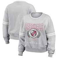 Sweat-shirt court gris chiné Arizona Cardinals pour femme WEAR by Erin Andrews