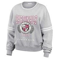 Sweat-shirt court gris chiné Arizona Cardinals pour femme WEAR by Erin Andrews