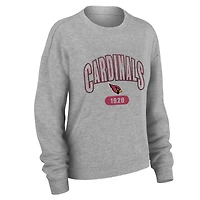 Ensemble de nuit pour femme WEAR by Erin Andrews Heather Gray Arizona Cardinals en tricot à manches longues et pantalon