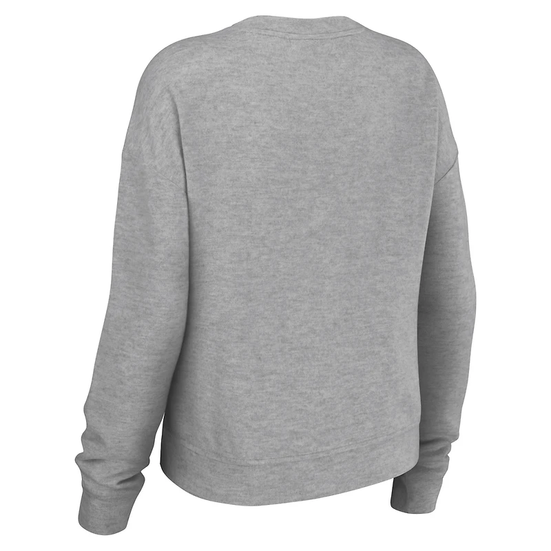 Ensemble de nuit pour femme WEAR by Erin Andrews Heather Gray Arizona Cardinals en tricot à manches longues et pantalon