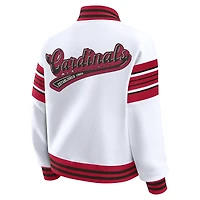 Veste polaire blanche à boutons-pression pour femme WEAR by Erin Andrews des Cardinals de l'Arizona