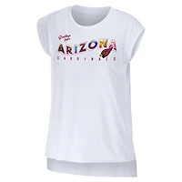 Women's WEAR by Erin Andrews White Arizona Cardinals Greetings From Muscle T-Shirt