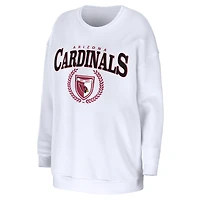 WEAR by Erin Andrews Sweat-shirt surdimensionné blanc des Cardinals de l'Arizona pour femmes