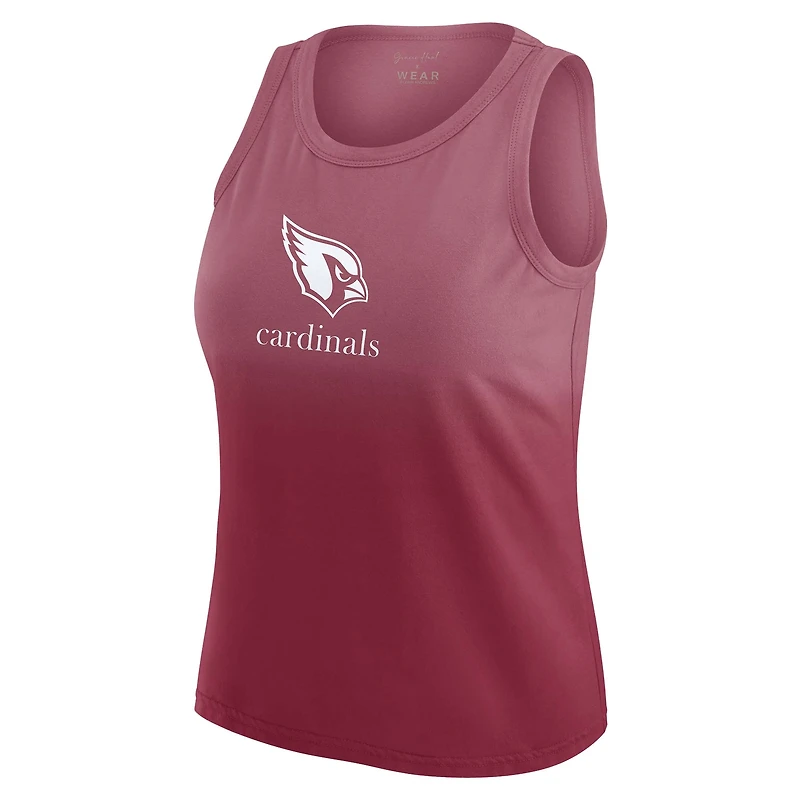 Women's WEAR by Erin Andrews x Gracie Hunt Cardinal Arizona Cardinals Ombre Tank Top