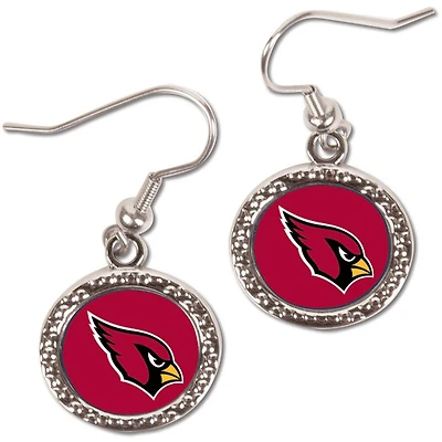 Boucles d'oreilles pendantes rondes WinCraft Arizona Cardinals pour femmes