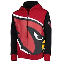 Sweat à capuche entièrement zippé Cardinal/Black Arizona Cardinals Poster Board pour jeune