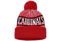Bonnet en tricot à revers rayé Cardinals de l'Arizona Cardinals New Era pour jeune avec pompon
