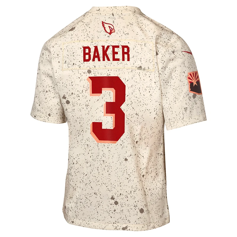 Maillot de match Nike Budda Baker Natural pour jeunes des Cardinals l'Arizona, collection Rivalries 2025