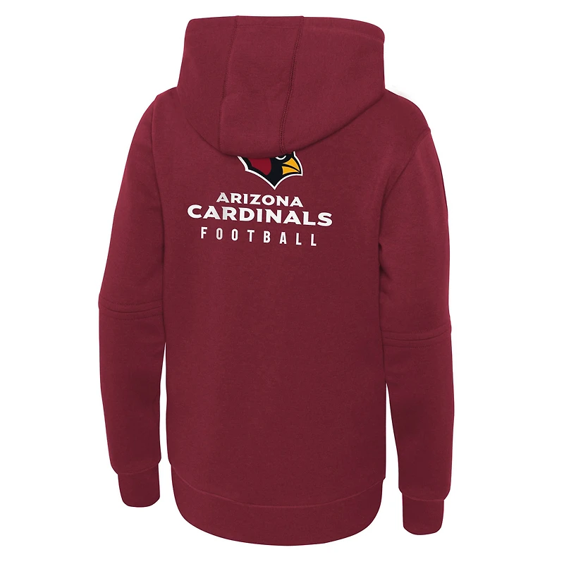 Sweat à capuche en molleton pour enfant Cardinal Arizona Cardinals 2023 Sideline Club