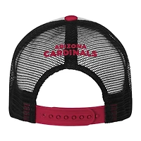 Youth White/Cardinal Arizona Cardinals Essentials Trucker Adjustable Hat