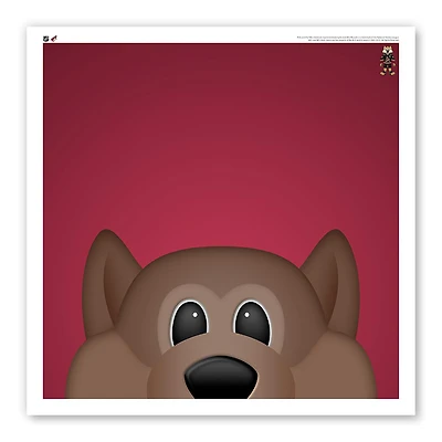 Arizona Coyotes 12" x 12" Hurleur le Coyote Poster Print