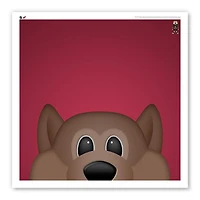Arizona Coyotes 12" x 12" Hurleur le Coyote Poster Print
