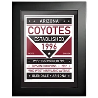 Arizona Coyotes - 12'' x 16'' Dual Tone Framed Artwork