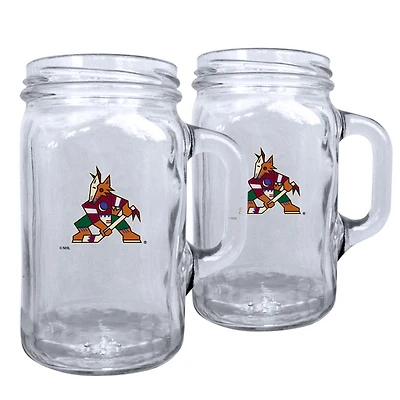 Arizona Coyotes Paquet de 2 16 oz. Ensemble de tasse Mason