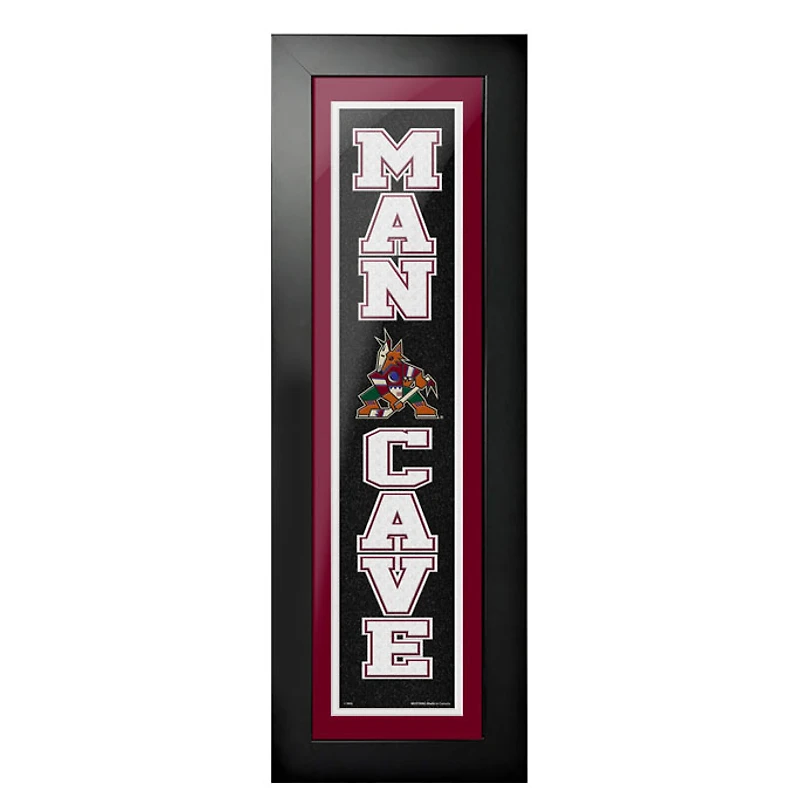 Arizona Coyotes - Enseigne encadrée Man Cave 6'' x 22''