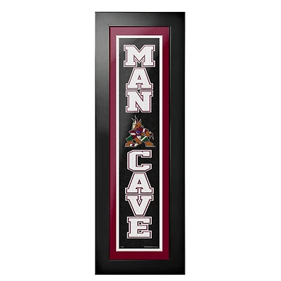 Arizona Coyotes - Enseigne encadrée Man Cave 6'' x 22''