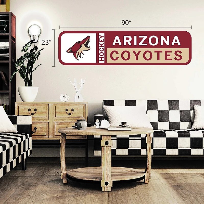 Arizona Coyotes - 90'' x 23'' Team Logo Repositionable Wall Decal