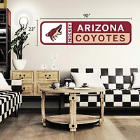 Arizona Coyotes - 90'' x 23'' Team Logo Repositionable Wall Decal