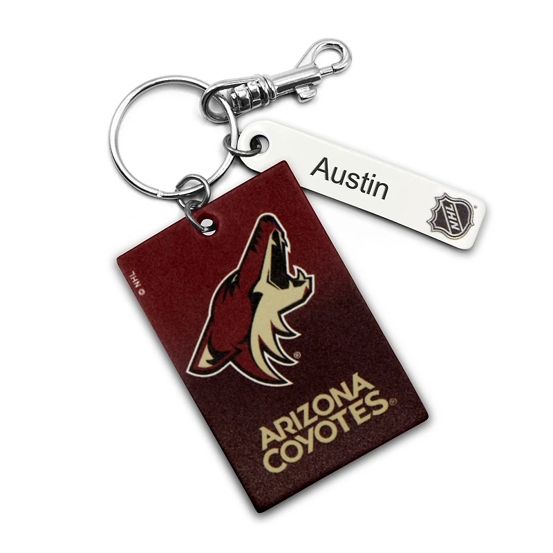 Arizona Coyotes - Coffret cadeau trois pièces en cuir avec étiquette personnalisée