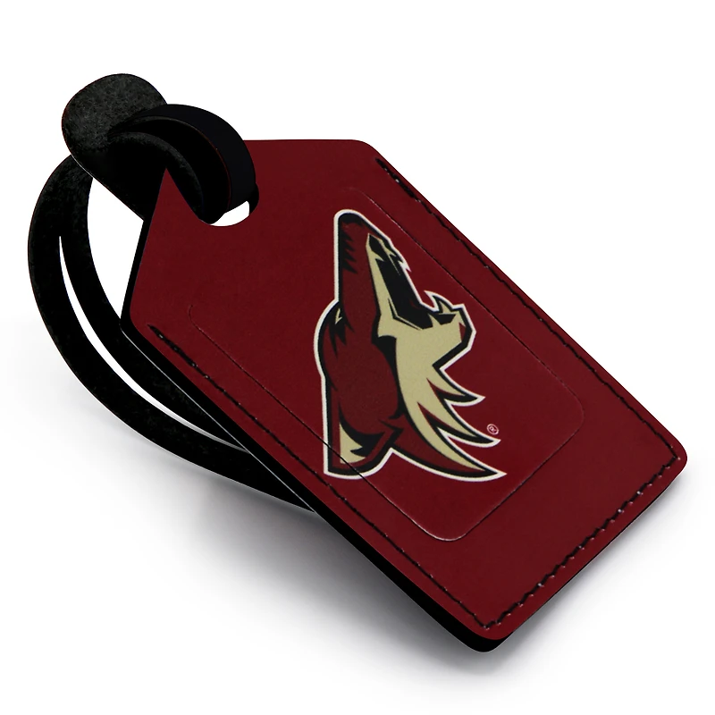 Arizona Coyotes - Coffret cadeau trois pièces en cuir avec étiquette personnalisée