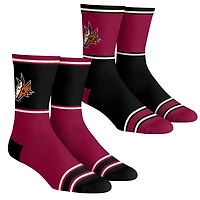 Unisex Rock Em Socks  Arizona Coyotes 2-Pack Color Block Crew Set